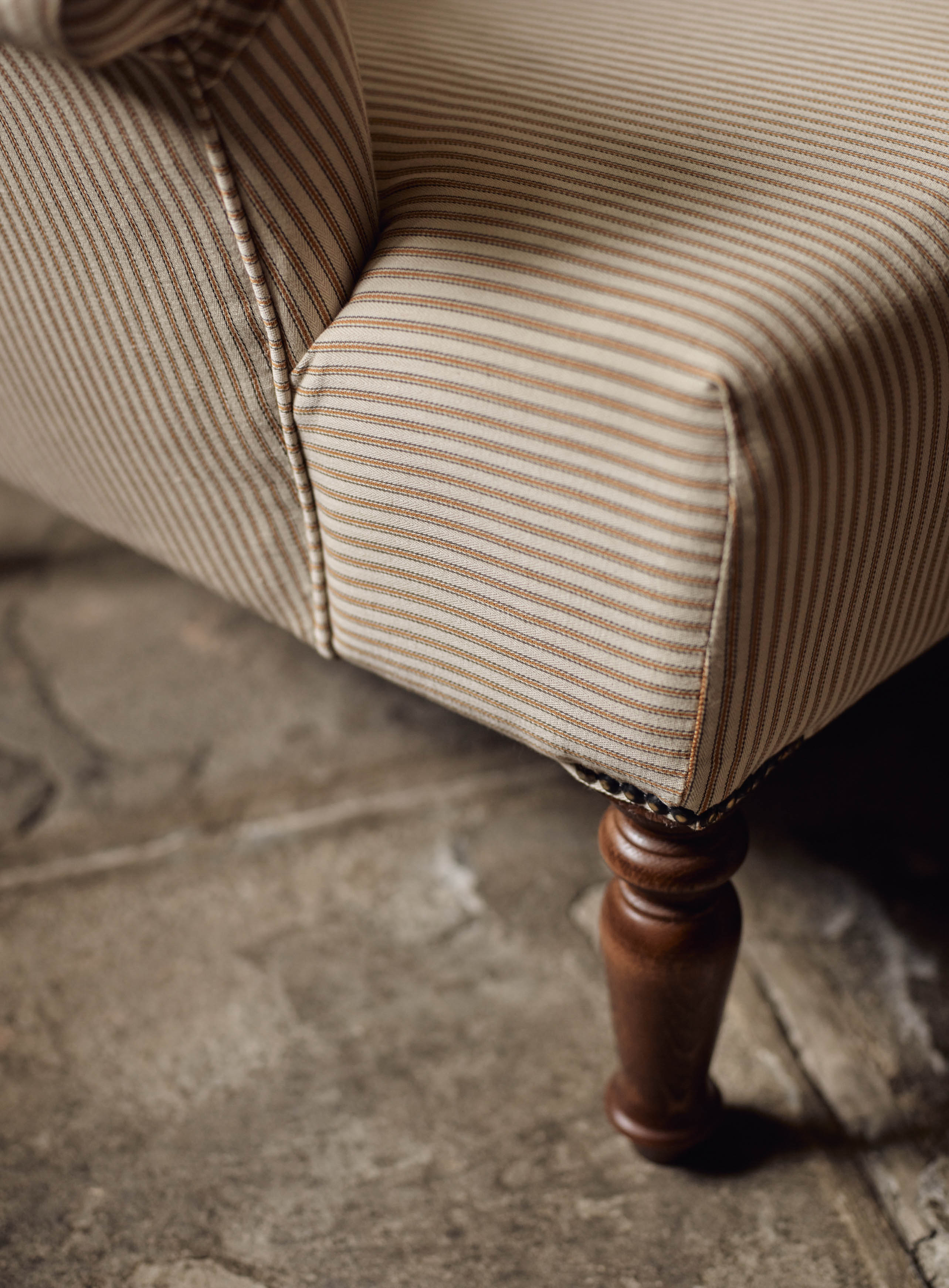Fauteuil Clandon, coton doux sauge