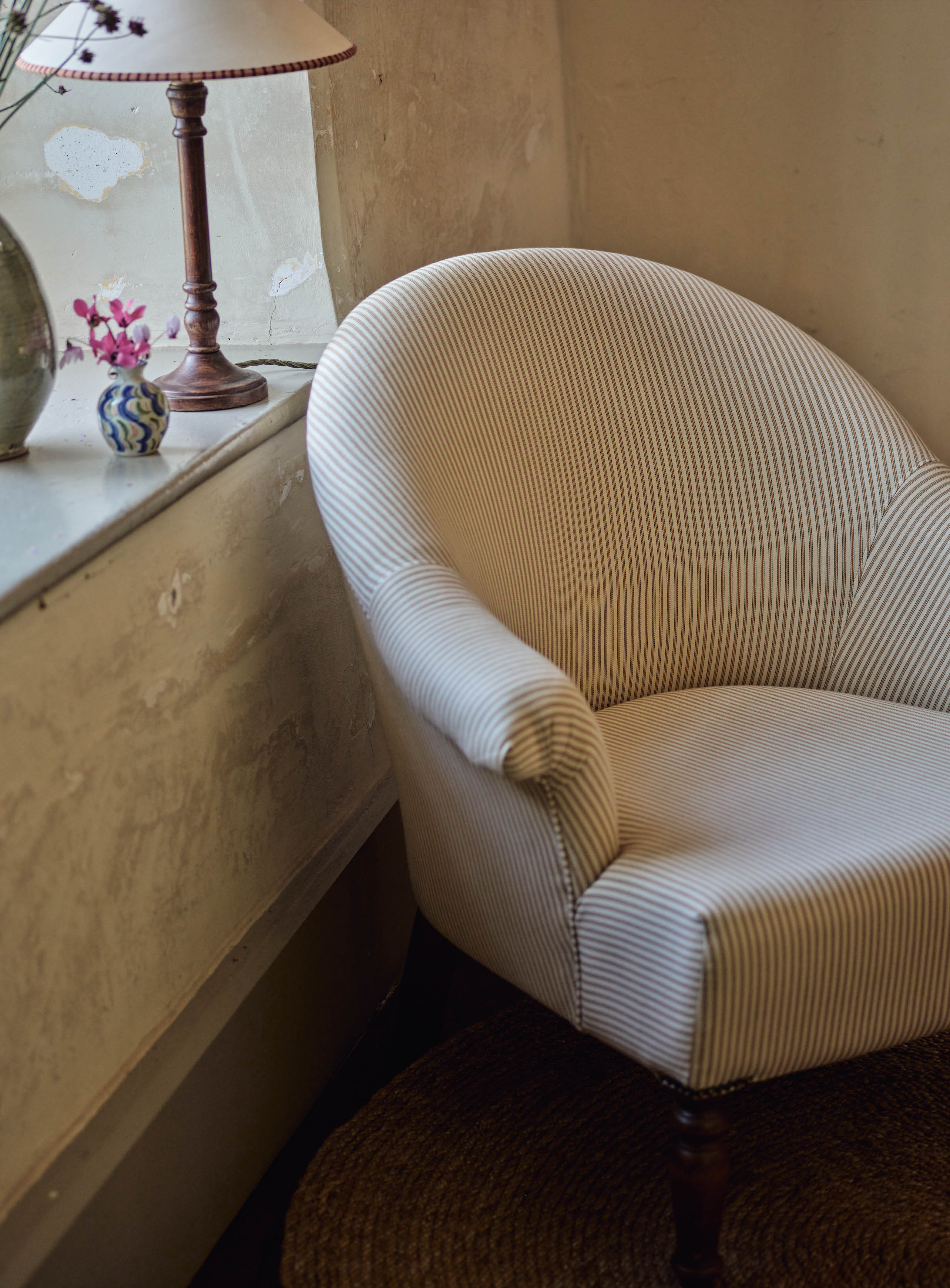 Fauteuil Clandon, coton parchemin
