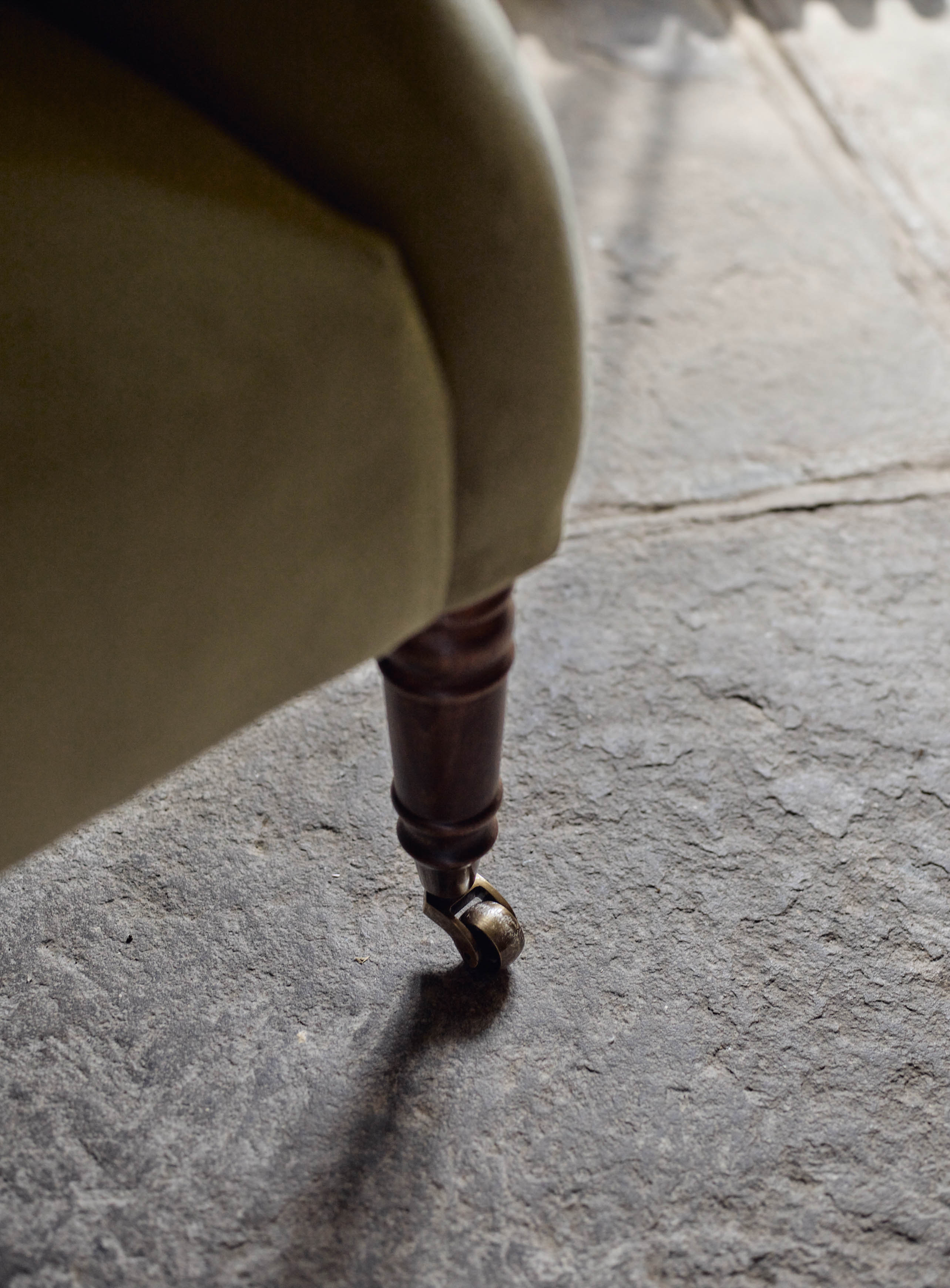 Fauteuil à oreilles Bromley, coton parchemin