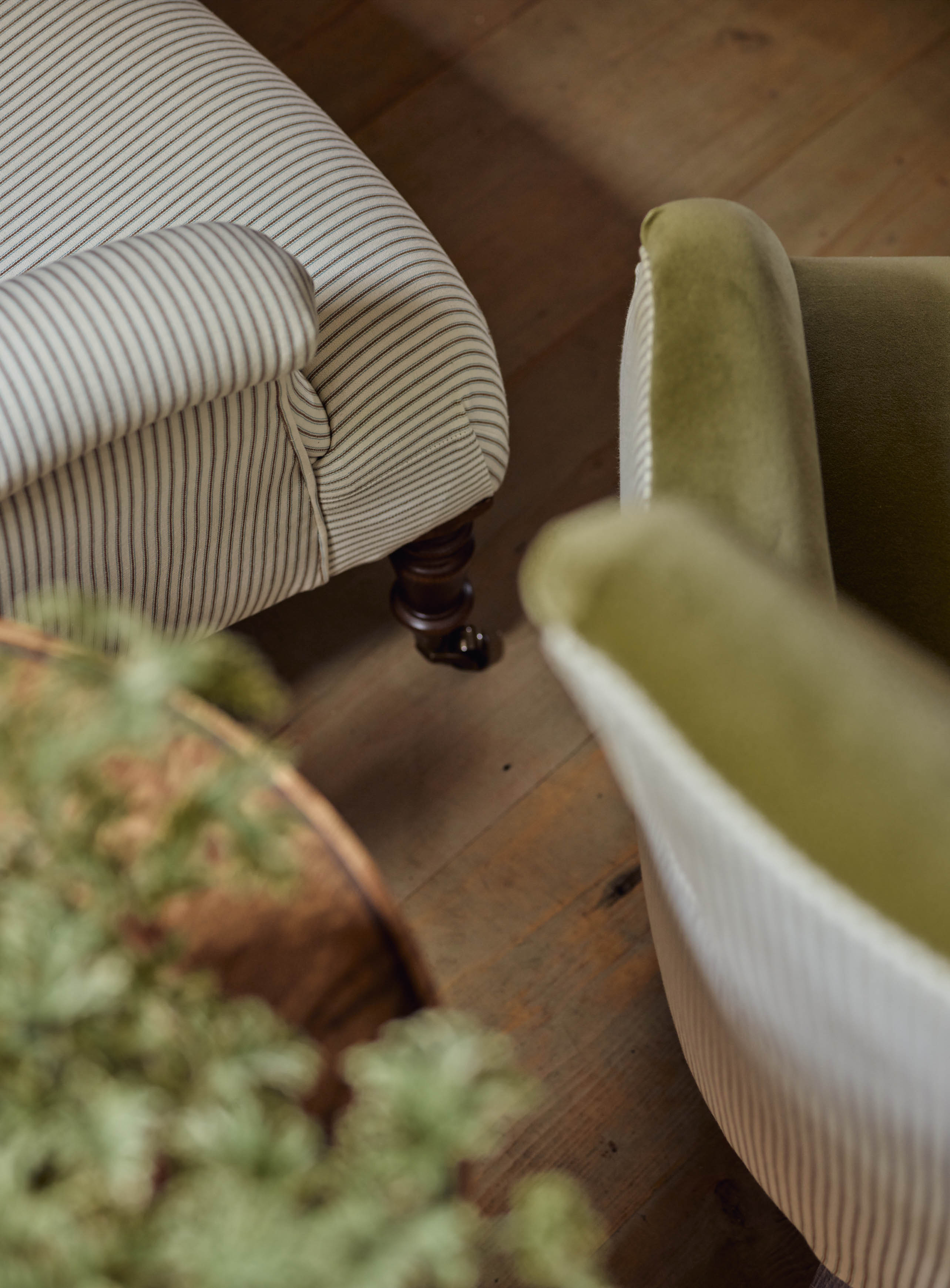 Fauteuil à oreilles Bromley, en coton paille