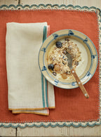 Set de table en lin à bordure crochetée, lot de deux