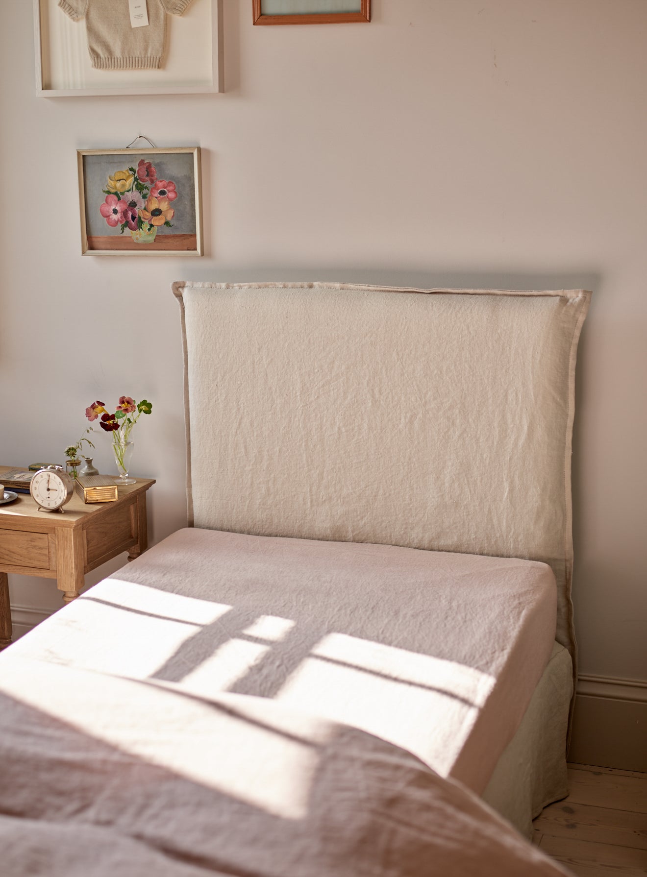 Tête de lit Mila, lin mousse