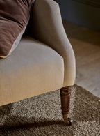 Fauteuil à oreilles Bromley, lin naturel