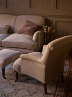 Fauteuil Finley, lin gris