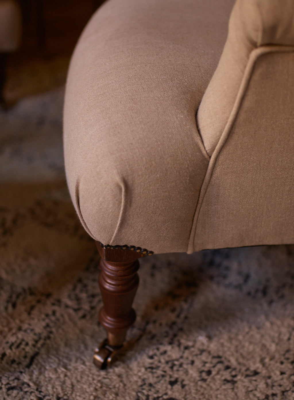 Fauteuil Finley, lin gris