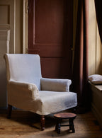 Fauteuil Wilford, lin gris plomb