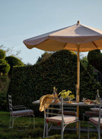 Parasol Polperro, rayures roses