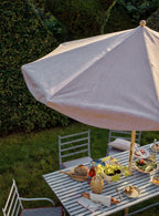 Parasol Polperro, rayures roses