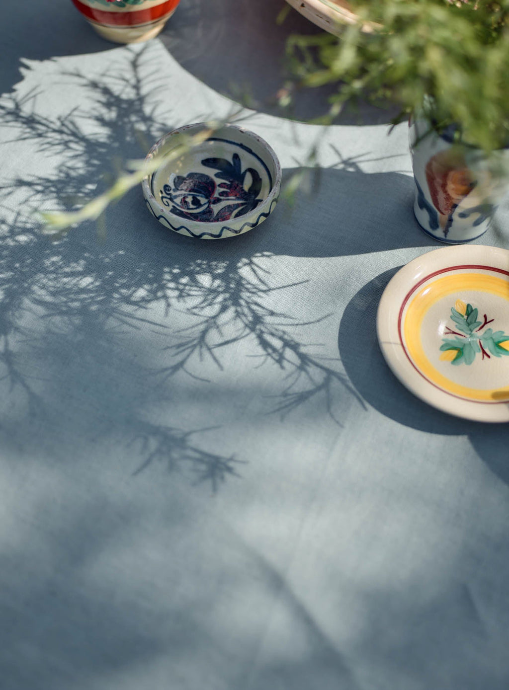 Nappe en lin, bleue
