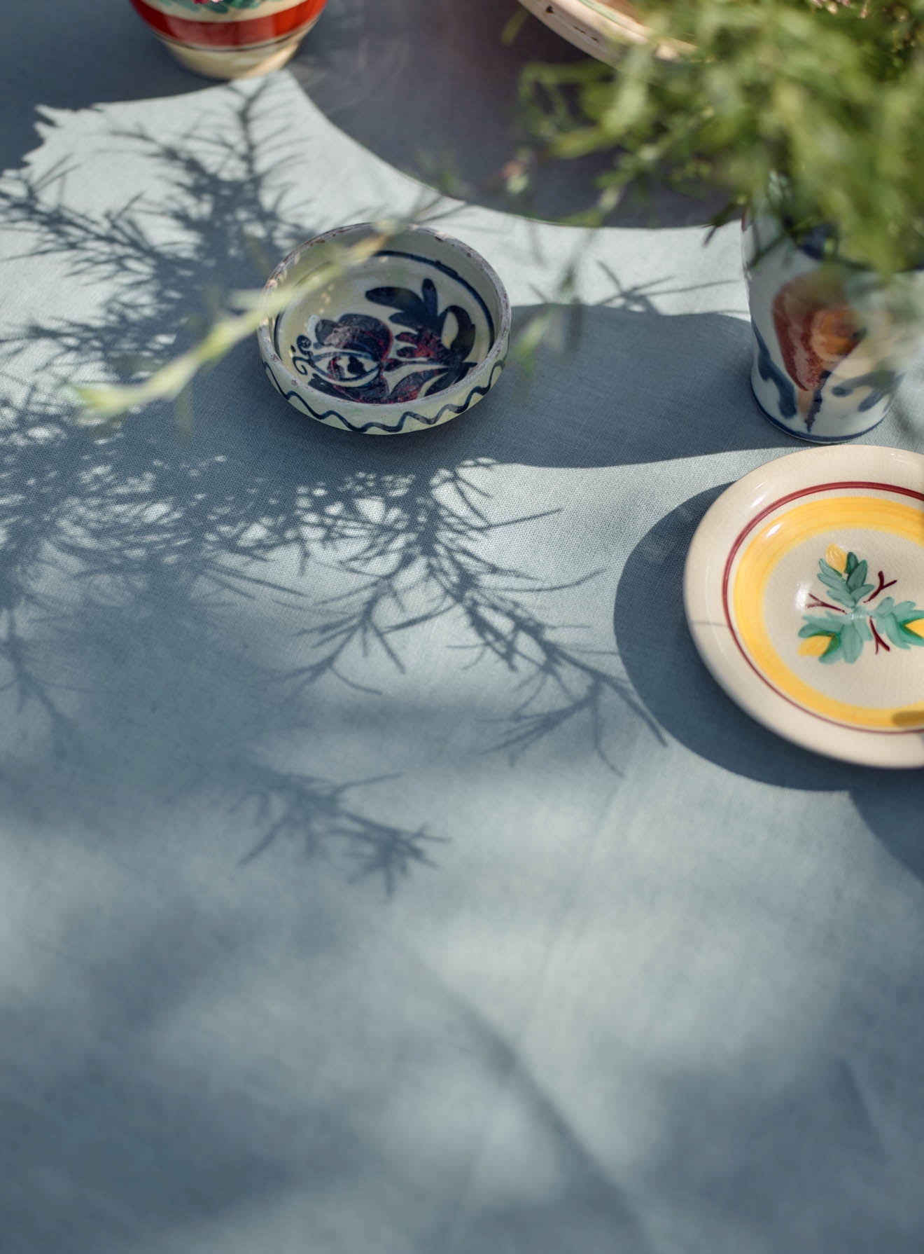Nappe en lin, bleue