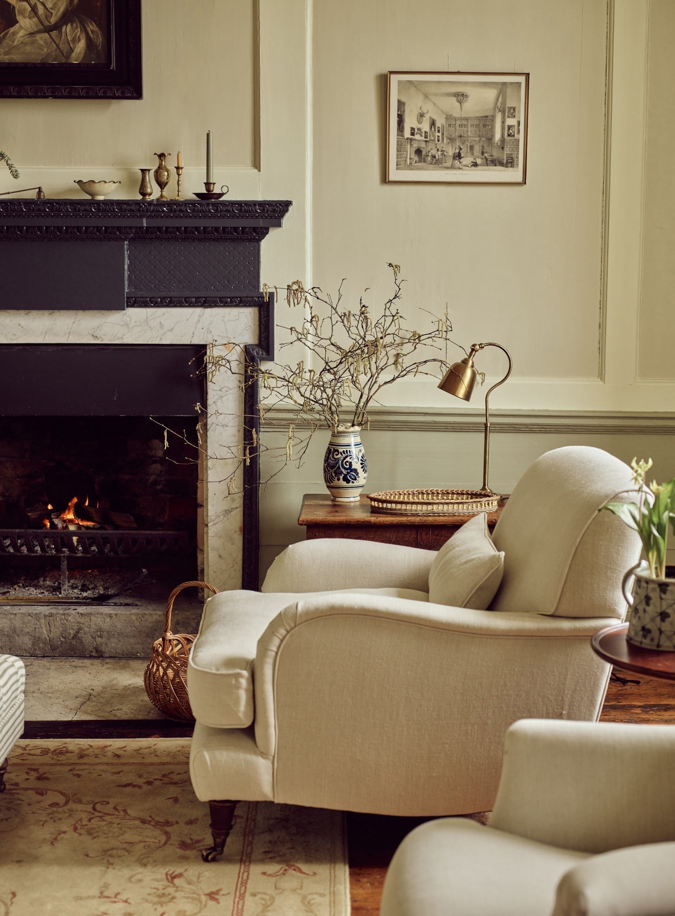 Fauteuil Abington, coton paille