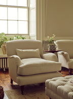 Fauteuil Abington, coton parchemin