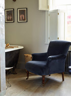 Fauteuil Finley, velours gris ardoise