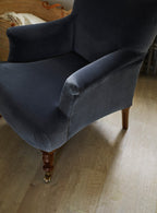 Fauteuil Finley, velours gris ardoise