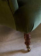 Fauteuil Finley, velours olive foncé