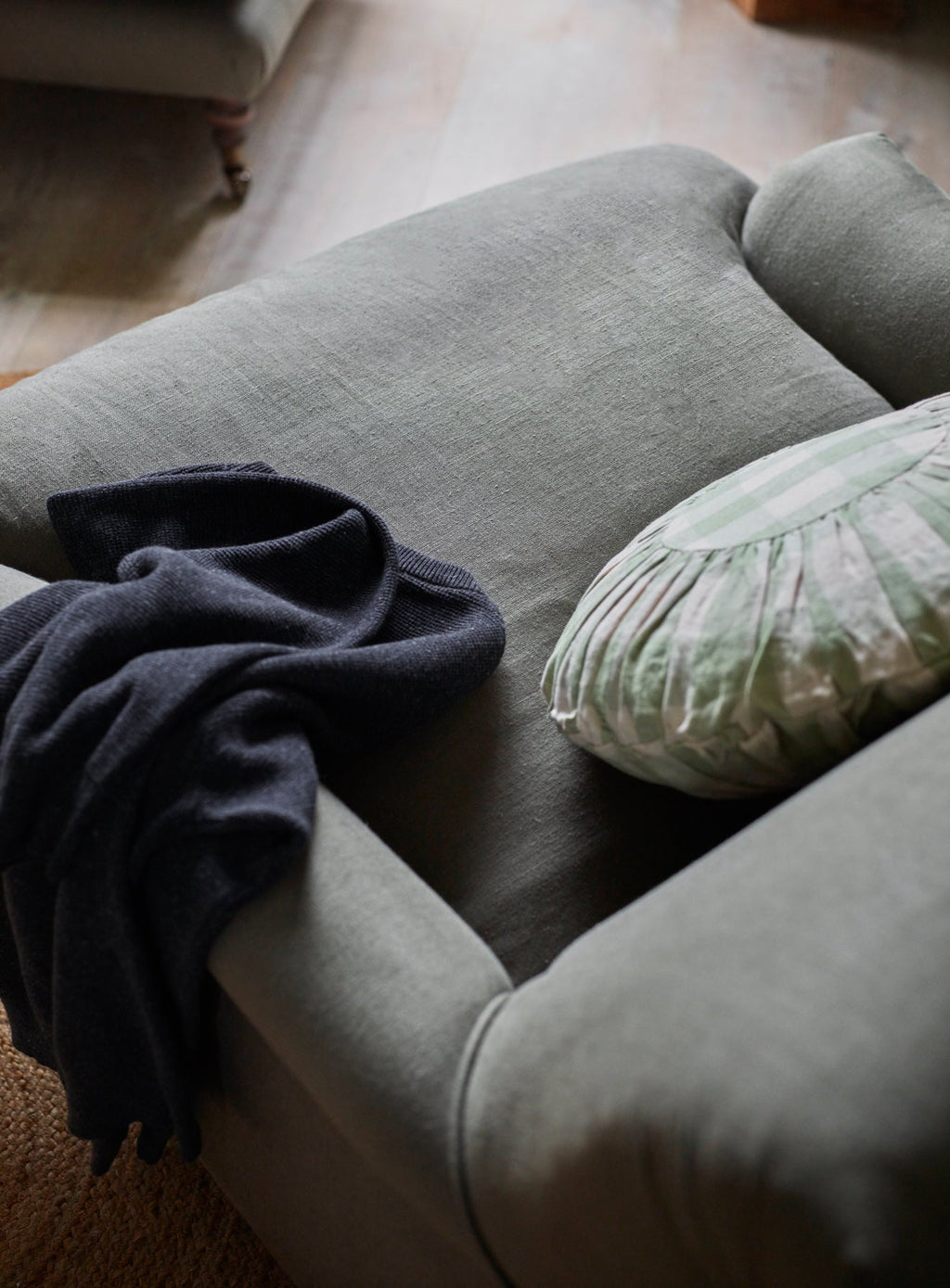 Fauteuil Remy, velours sauge