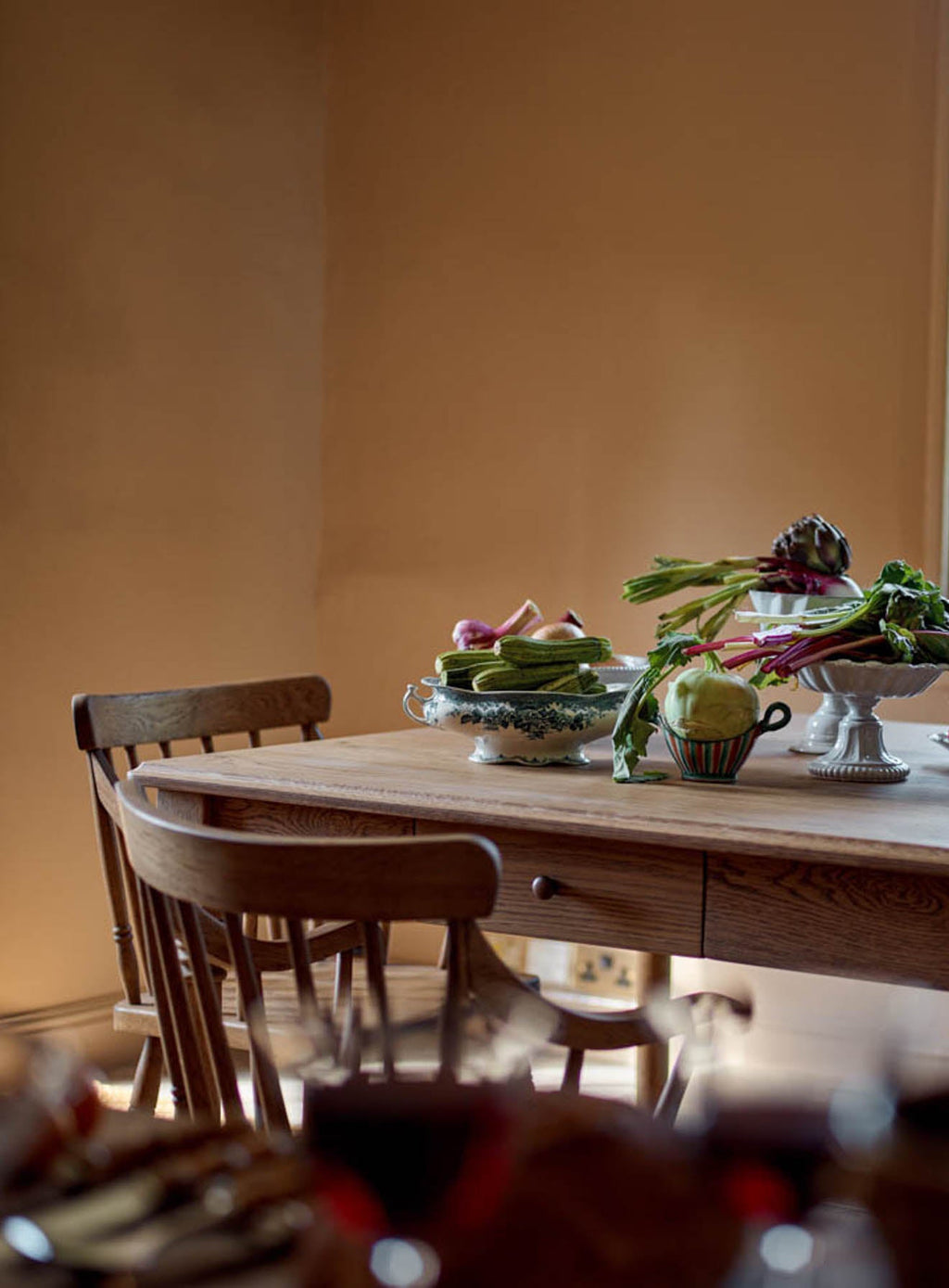 Table à manger carrée en chêne Stanton