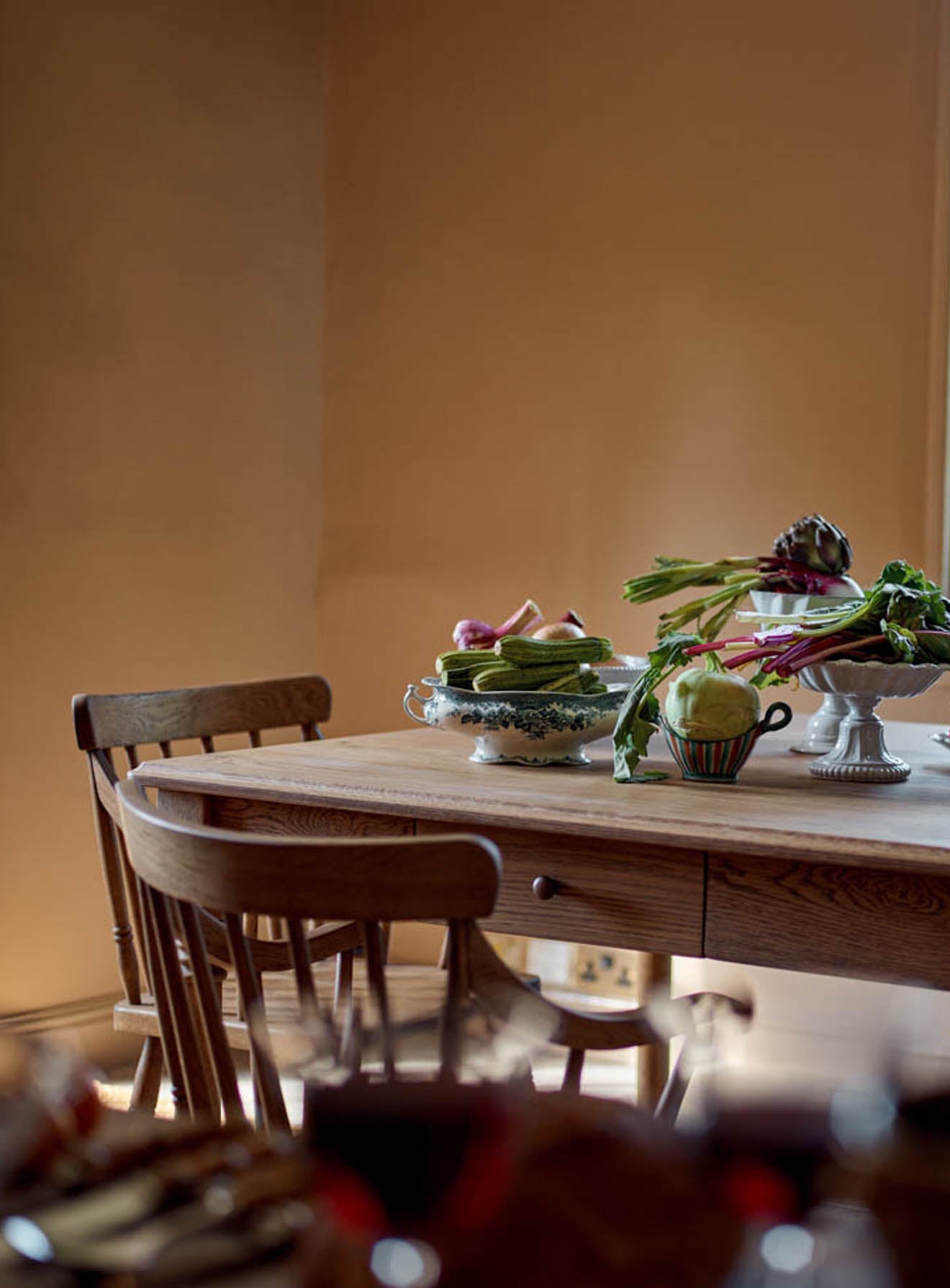 Table à manger carrée en chêne Stanton