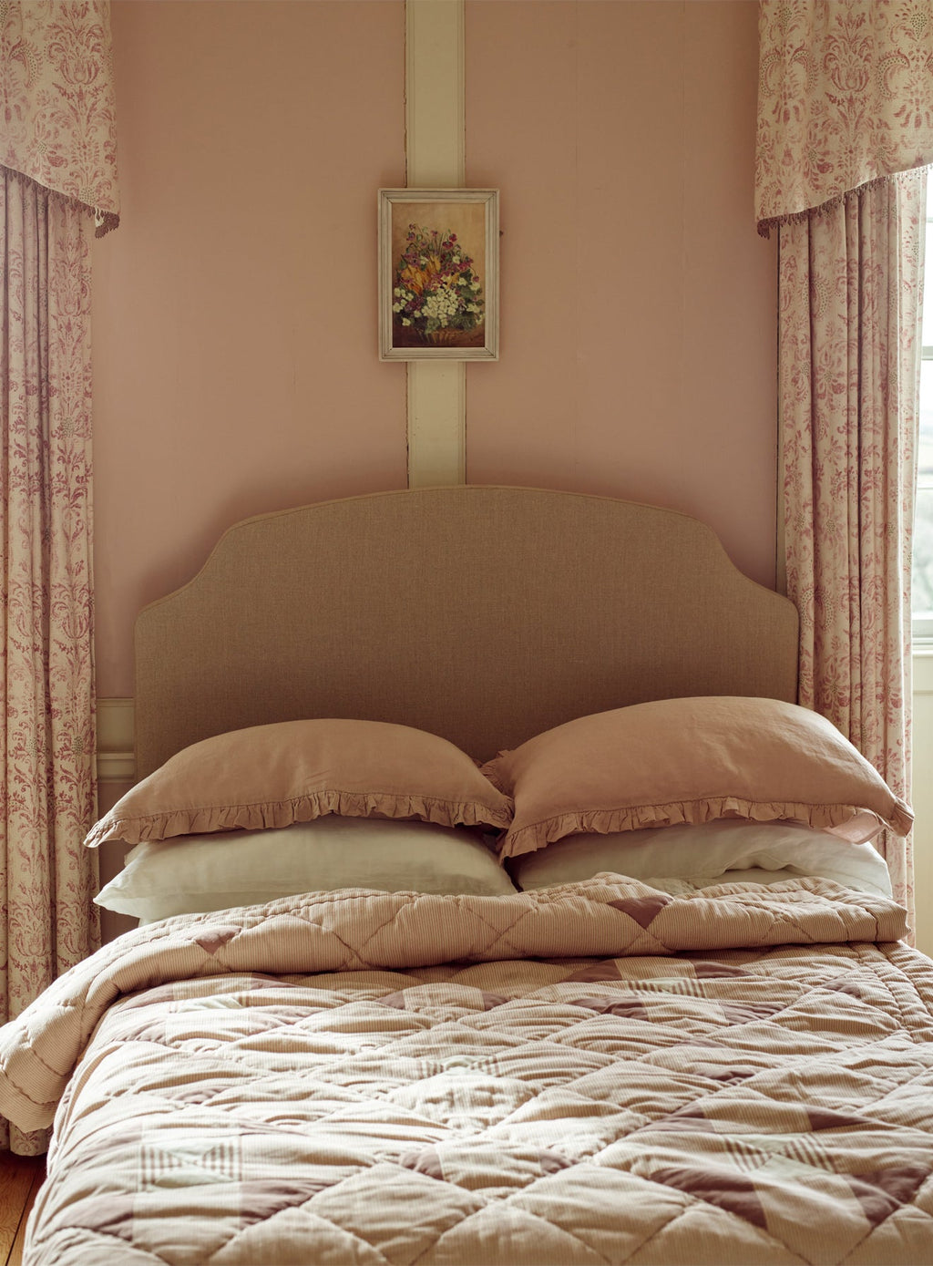 Lit Sloane, motif taupe à rayures Heritage