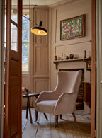 Fauteuil à oreilles Bromley, velours sauge