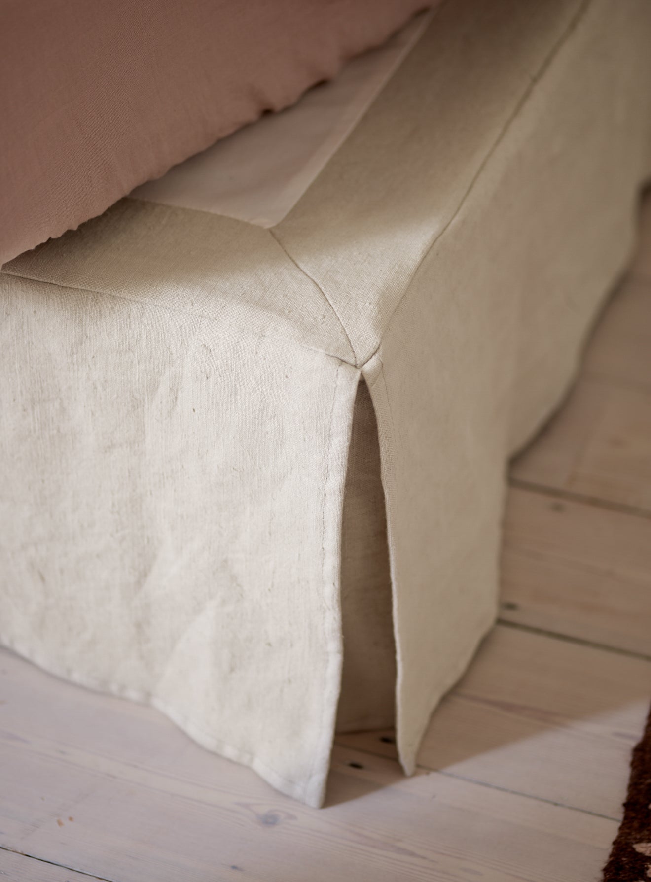 Cantonnière Mila, rayures taupe héritage