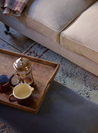 Repose-pieds Edmund, grand, lin rouille