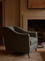 Fauteuil Elbert, lin gris plomb