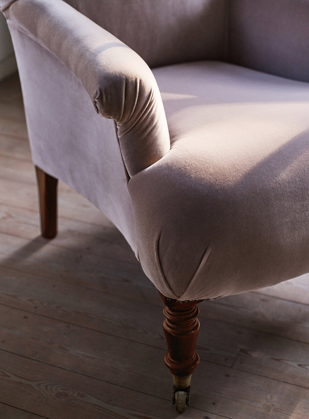 Fauteuil Finley, velours Clover