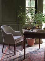 Chaise de bibliothèque Bennett, coton parchemin