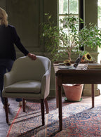 Chaise de bibliothèque Bennett, coton parchemin
