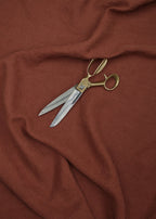 Cantonnière Mila, lin rouille