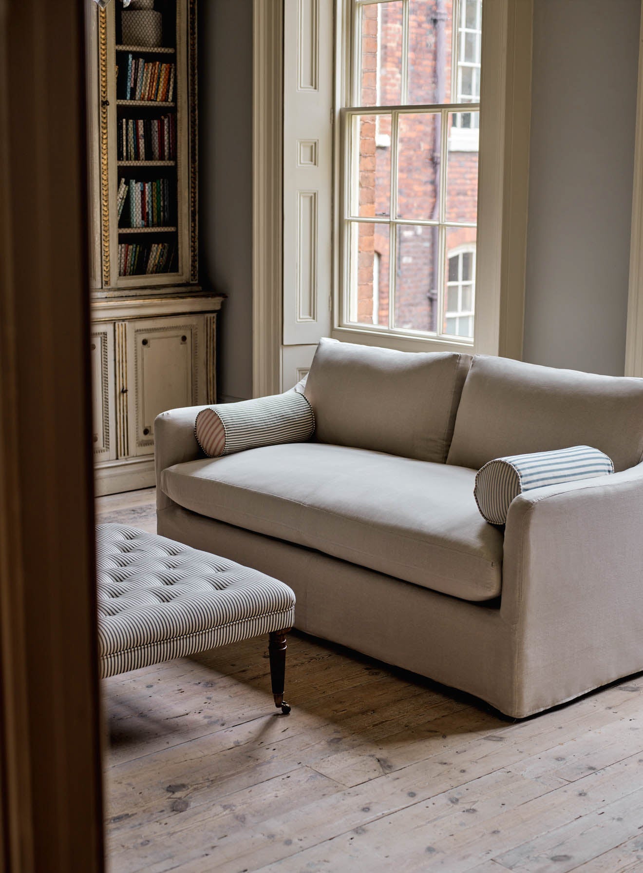 Canapé-lit Warren Loose Cover, coton parchemin