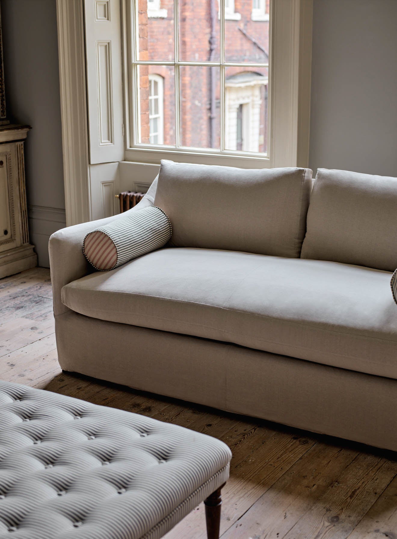Canapé-lit Warren Loose Cover, coton parchemin