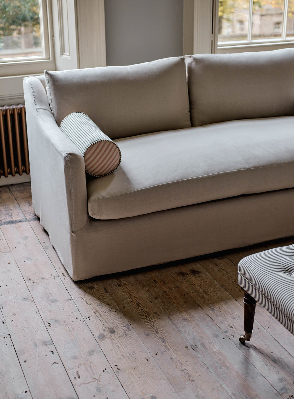 Canapé-lit Warren Loose Cover, coton parchemin