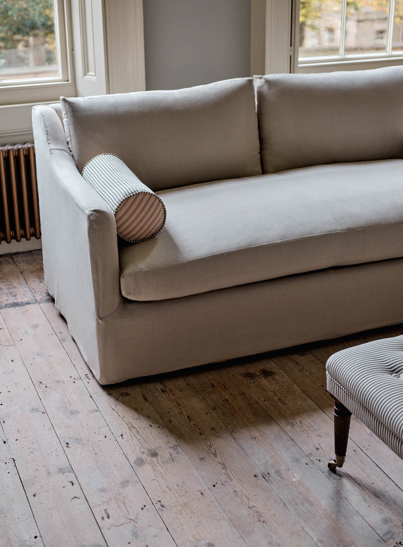 Canapé-lit Warren Loose Cover, coton parchemin