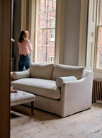 Canapé-lit Warren Loose Cover, coton parchemin