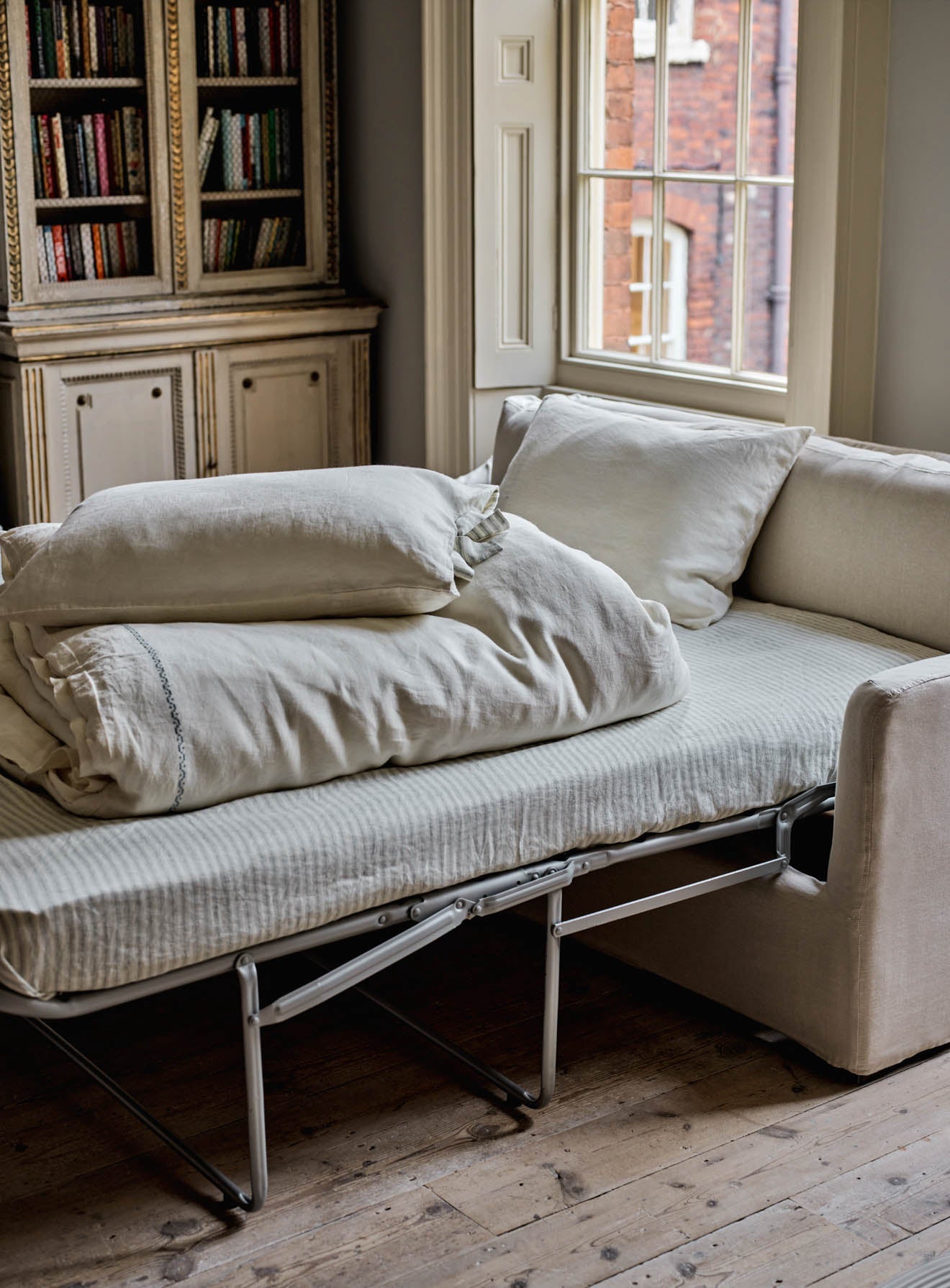 Canapé-lit Warren Loose Cover, coton parchemin