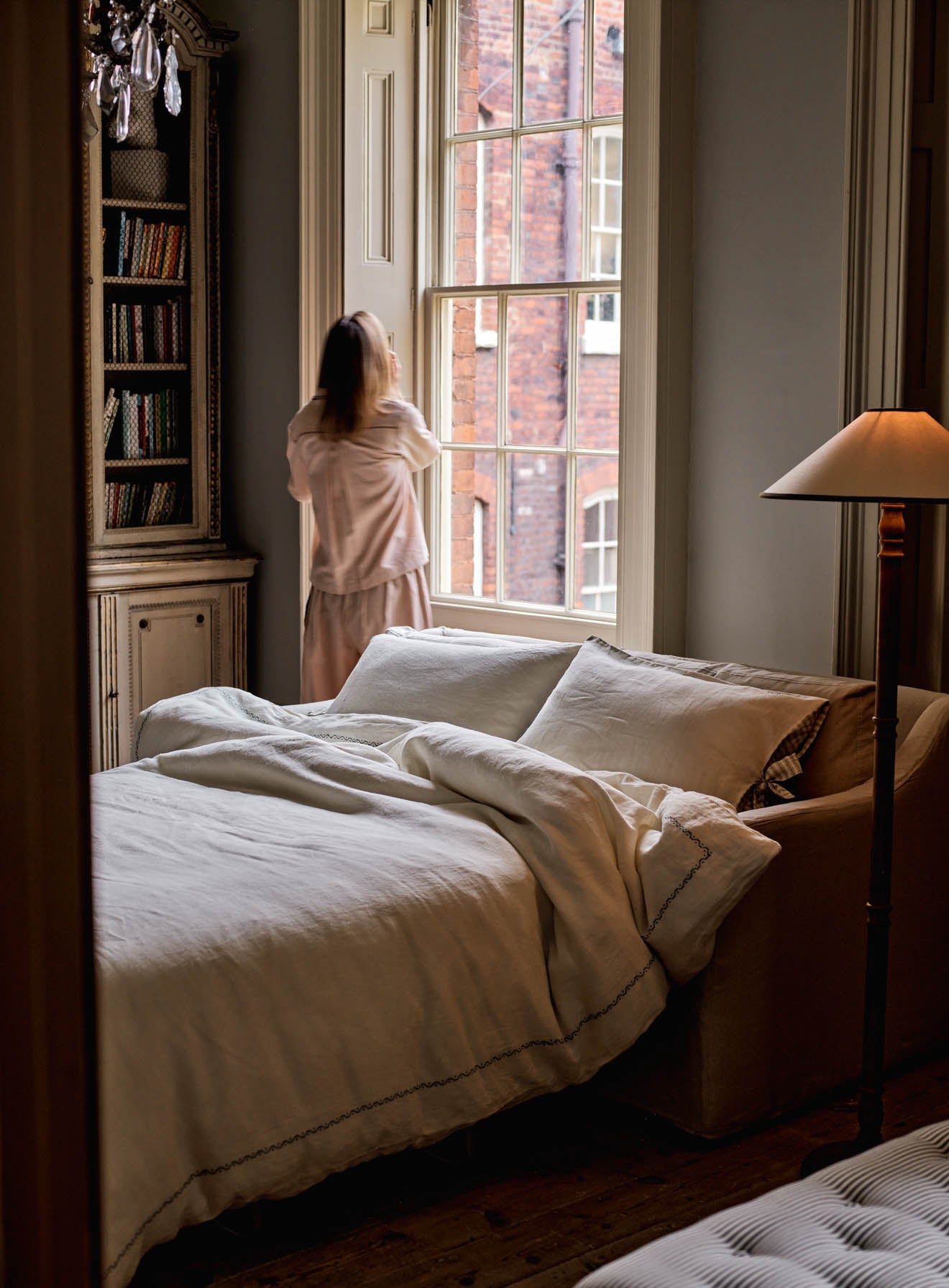 Canapé-lit Warren Loose Cover, coton parchemin