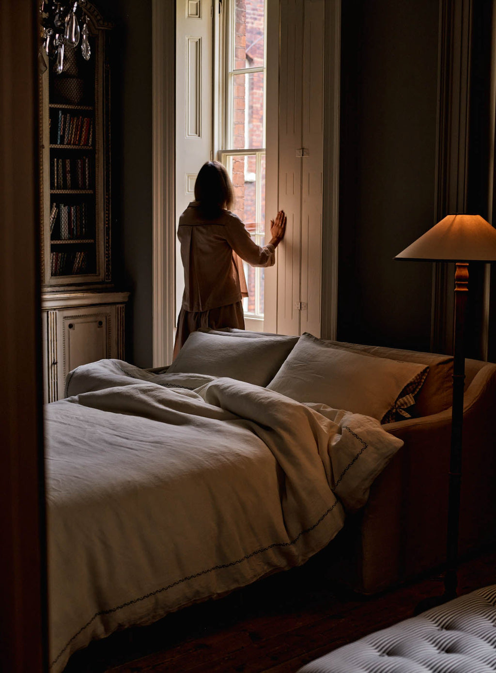 Canapé-lit Warren Loose Cover, coton parchemin
