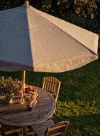 Parasol Polperro, rayures bleues
